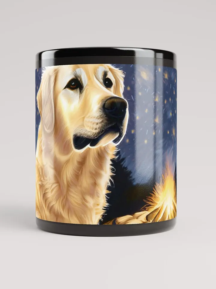 Campfire Companion: Black Glossy Mug for Dog Lovers and Outdoor Enthusiasts product image (1)