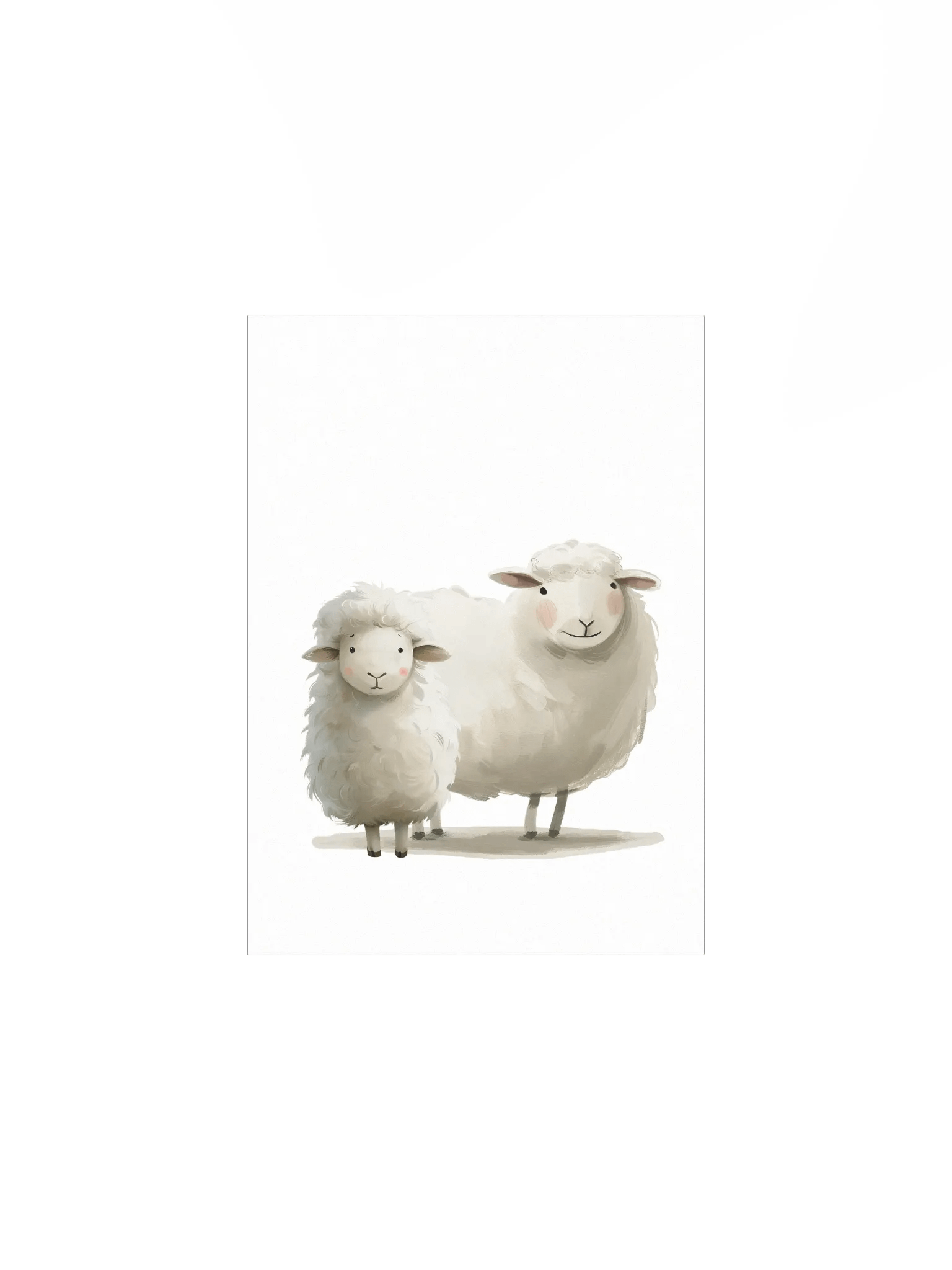 Two Cute Fluffy Sheep Nursery Print product image (4)