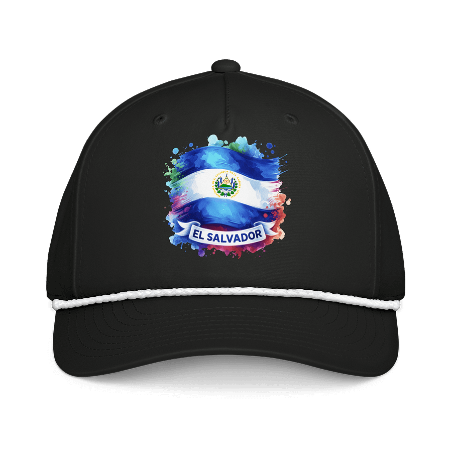 El Salvador Flag Splatter Five-Panel Cap product image (1)