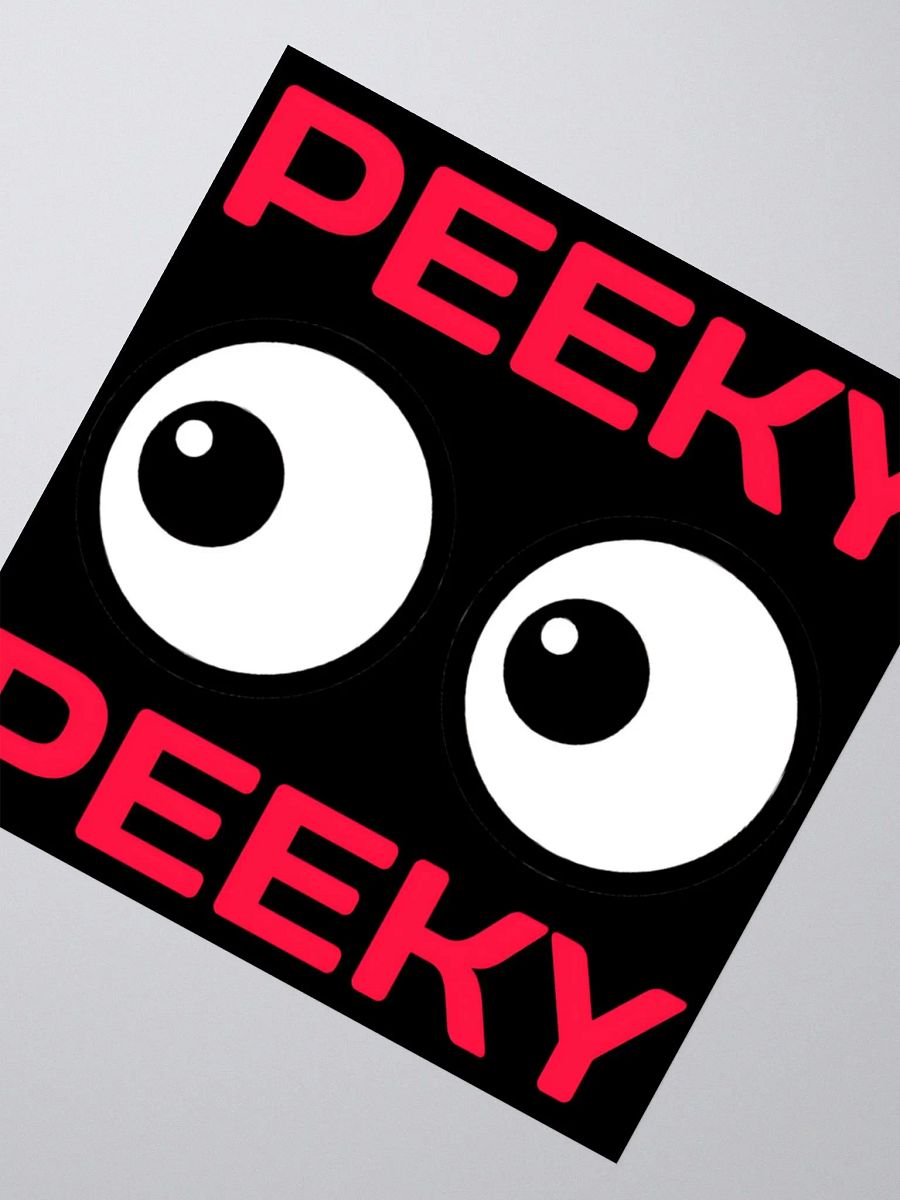 Peeky Peeky - Black 'Kiss Cut Sticker' product image (2)