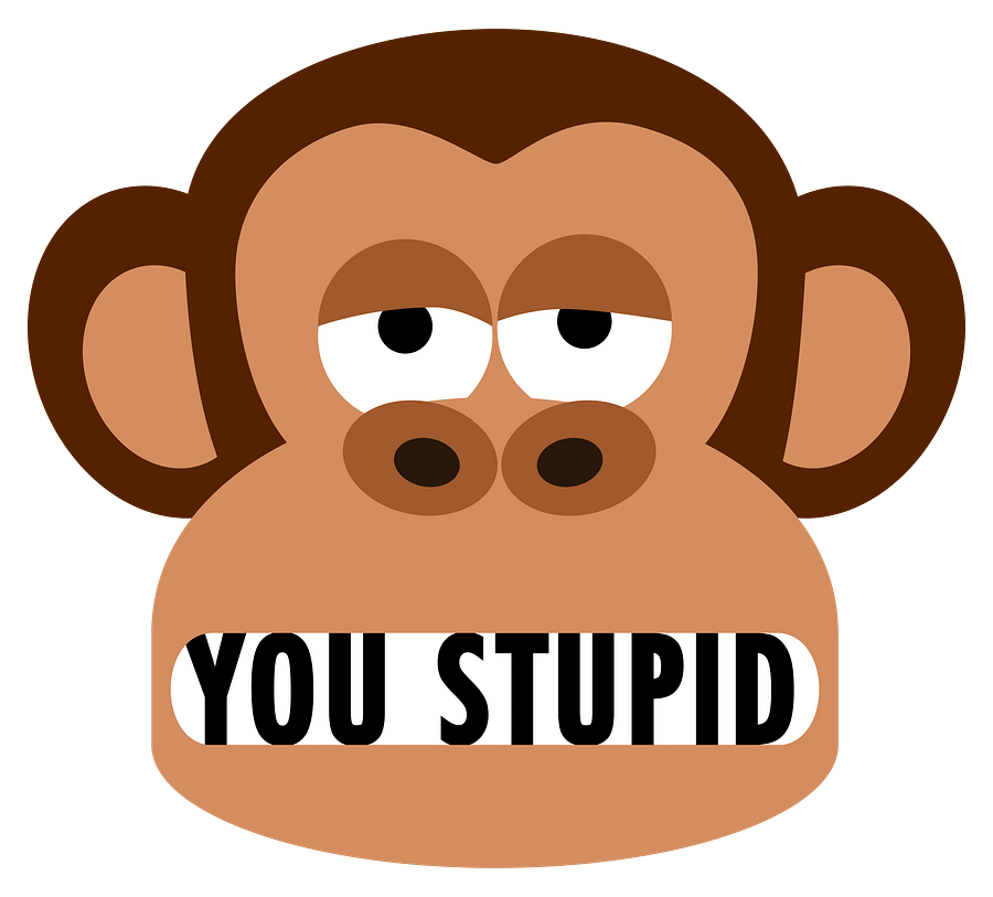 Rude Bored Monkey Says You Are Stupid T-Shirt product image (2)