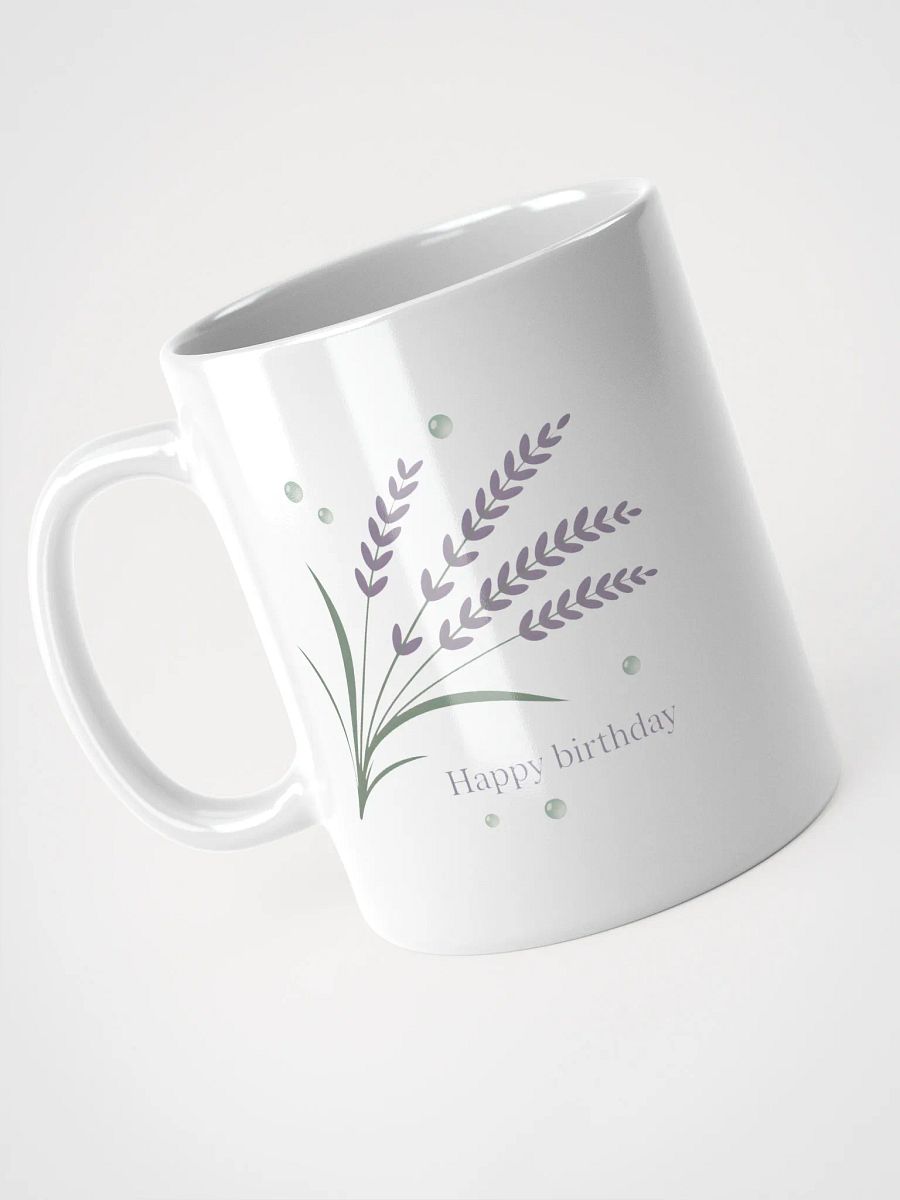 Happy Birthday Lavender Mug | Floral Gift Mug product image (3)