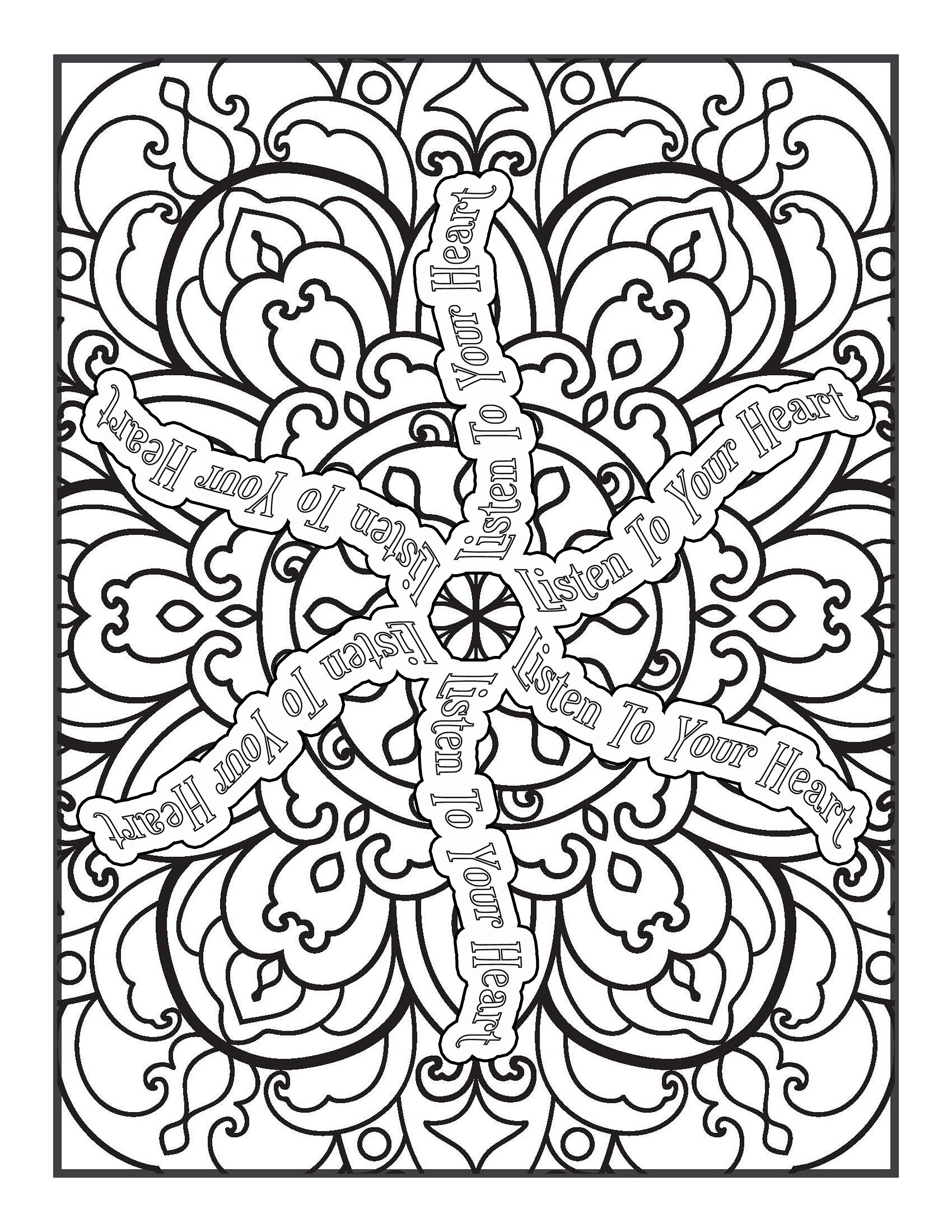 Art and Inspiration Positive Messages and Inspiration Coloring Book For Adults and Teens product image (2)