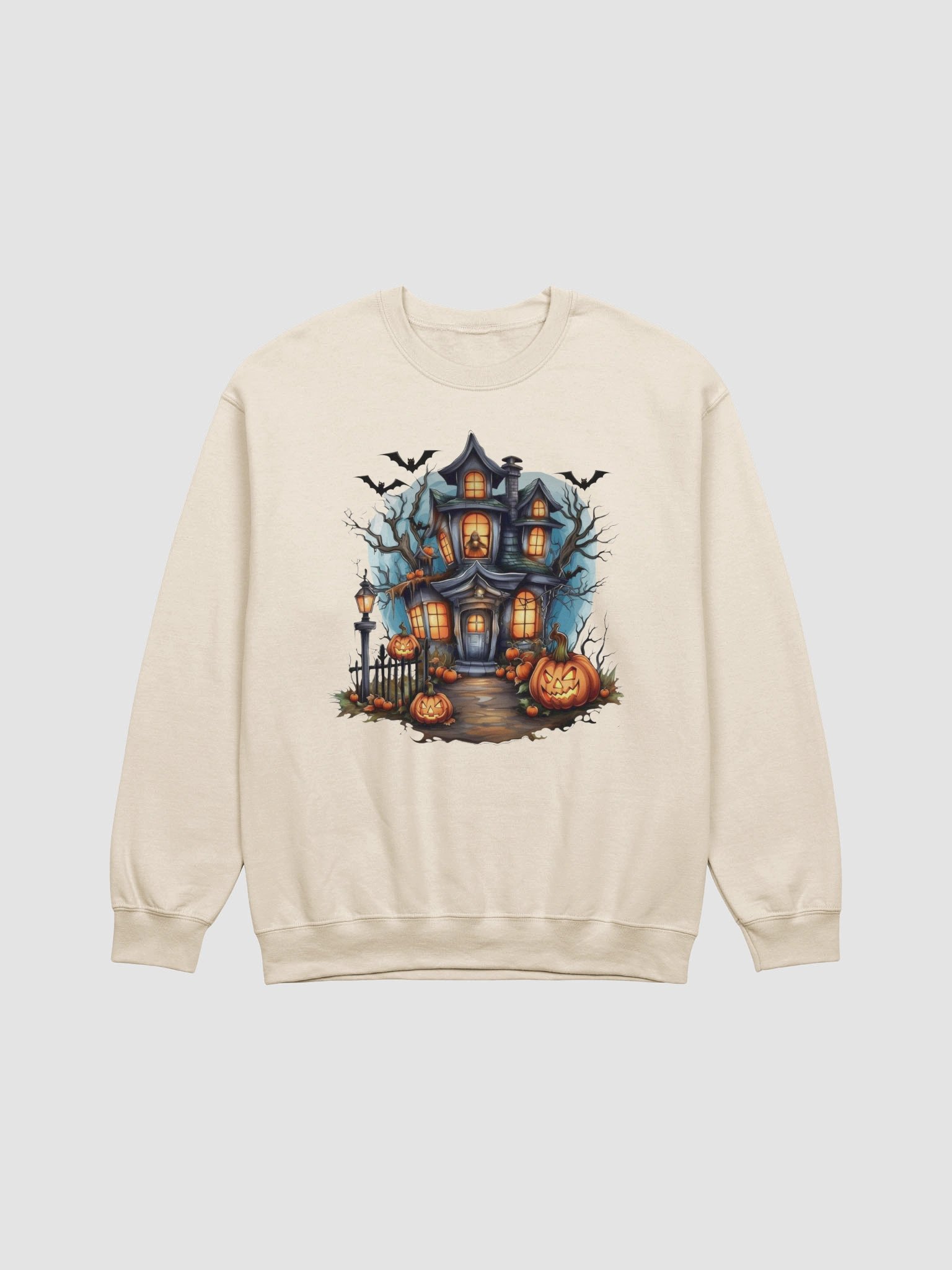 Whimsical Haunted House Crewneck Sweatshirt product image (1)