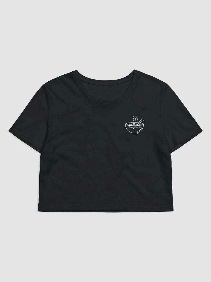 Simplistic NerdyNoodle Emblem Cropped Tee (Black) product image (1)