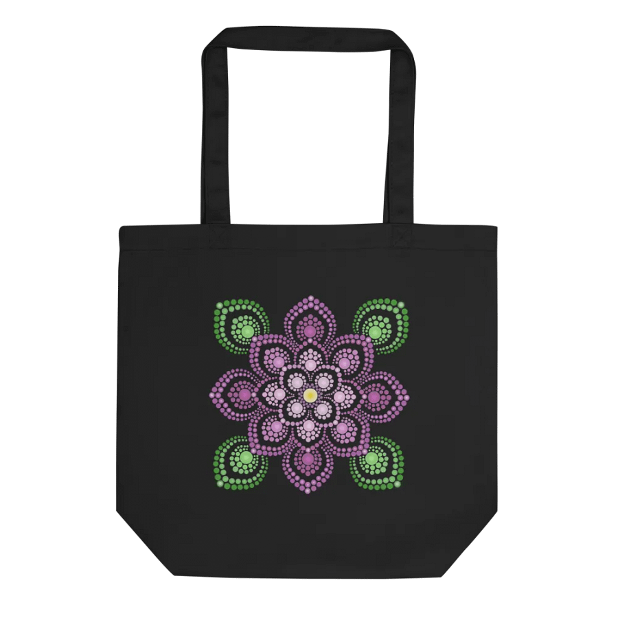 Purple and Green Mandala Eco-Friendly Tote Bag product image (3)