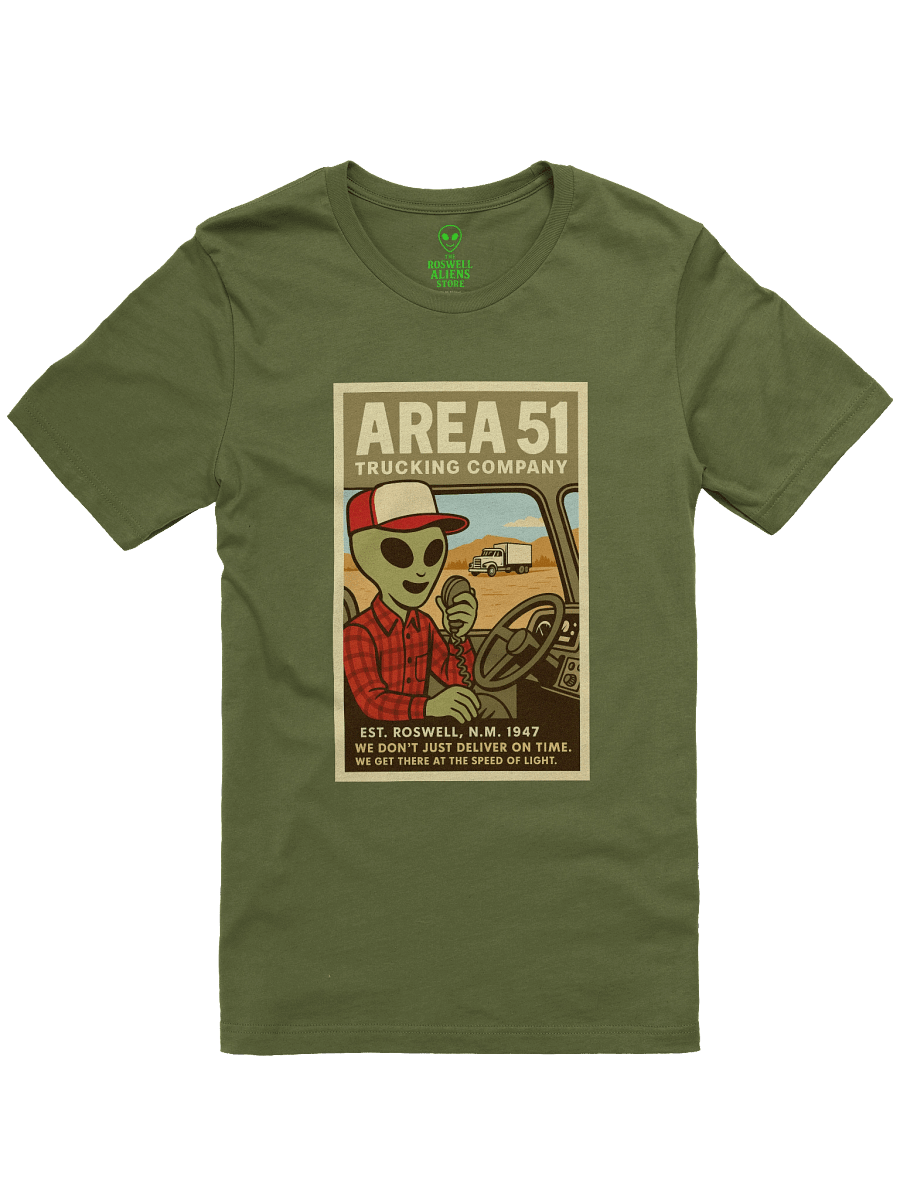 Area 51 Truck Driver Roswell Aliens 1950's Retro Poster Unisex T-Shirt product image (10)