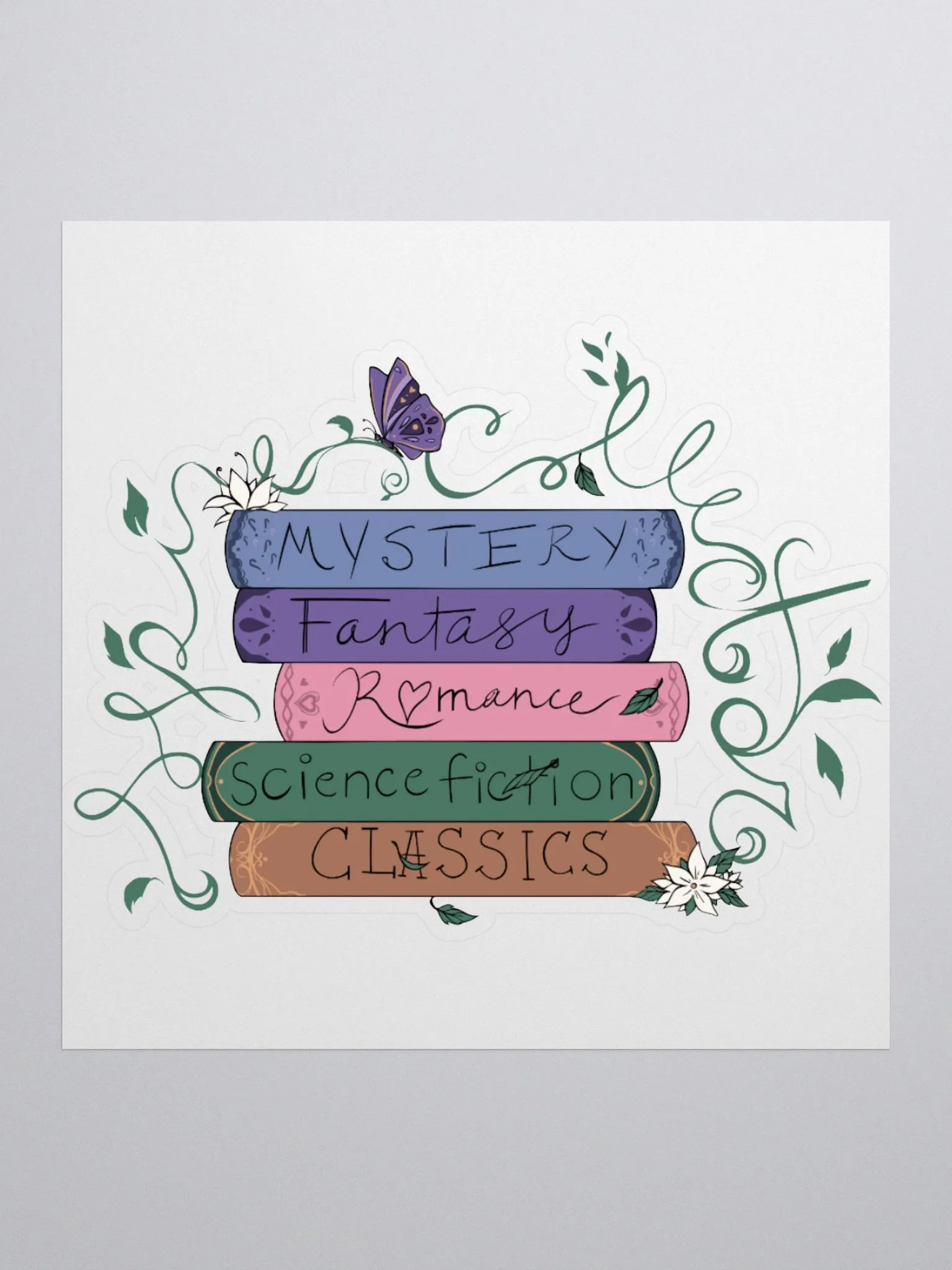 Whimsical Bookstack Sticker product image (1)