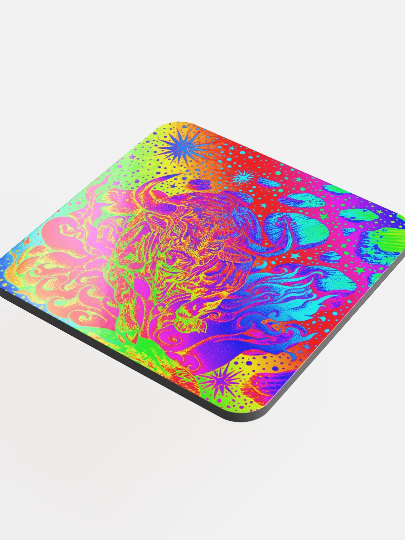 Limited edition Full Rainbow Taurus Zodiac coaster product image (4)