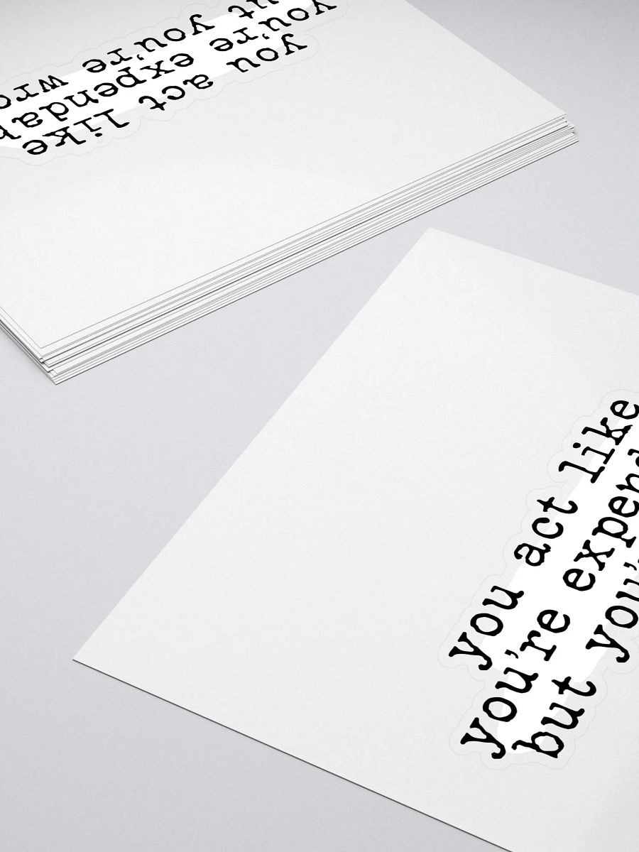 You Act Like You're Expendable Buddie Quote Sticker product image (4)