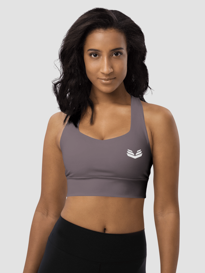 Longline Sports Bra - Dusty Taupe product image (1)