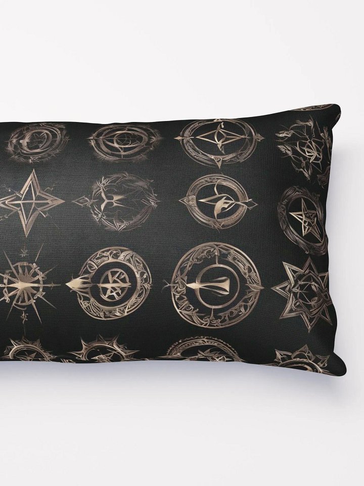 Black and Gold Symbology Cushion product image (2)