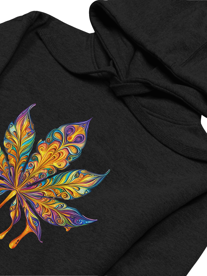Psychedelic Drip Cannabis Leaf | Trippy Rainbow Graphic Unisex Hoodie product image (2)