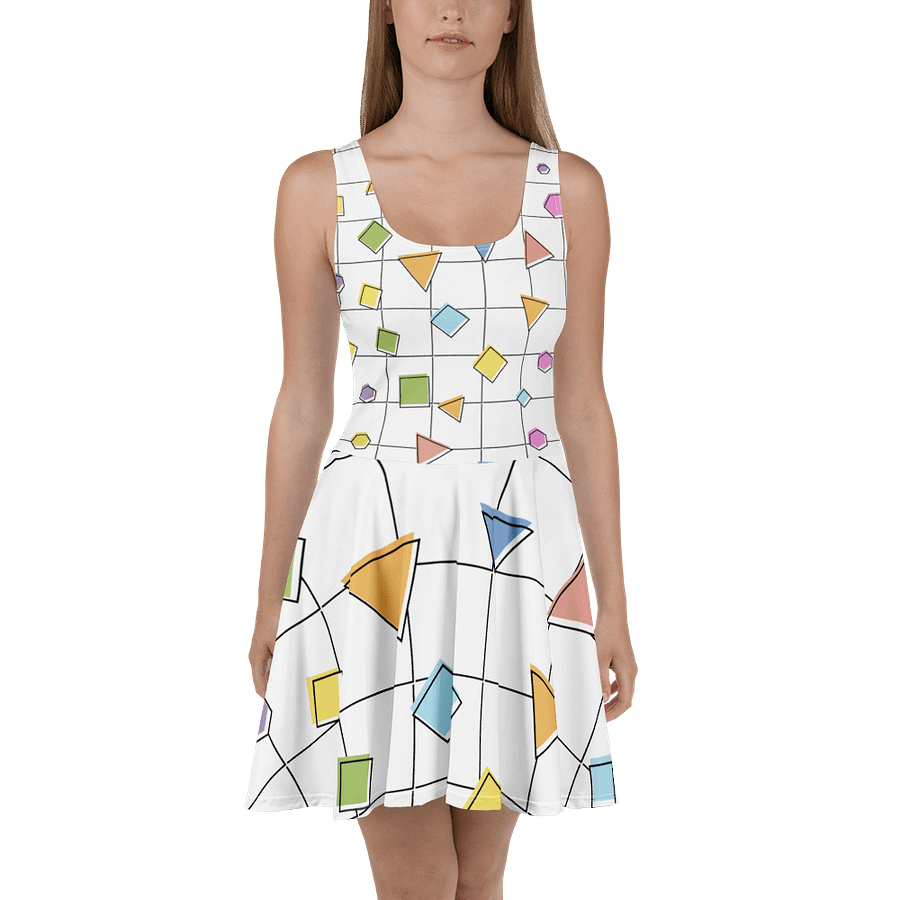 Geometric Fusion Sleeveless Skater Dress product image (2)