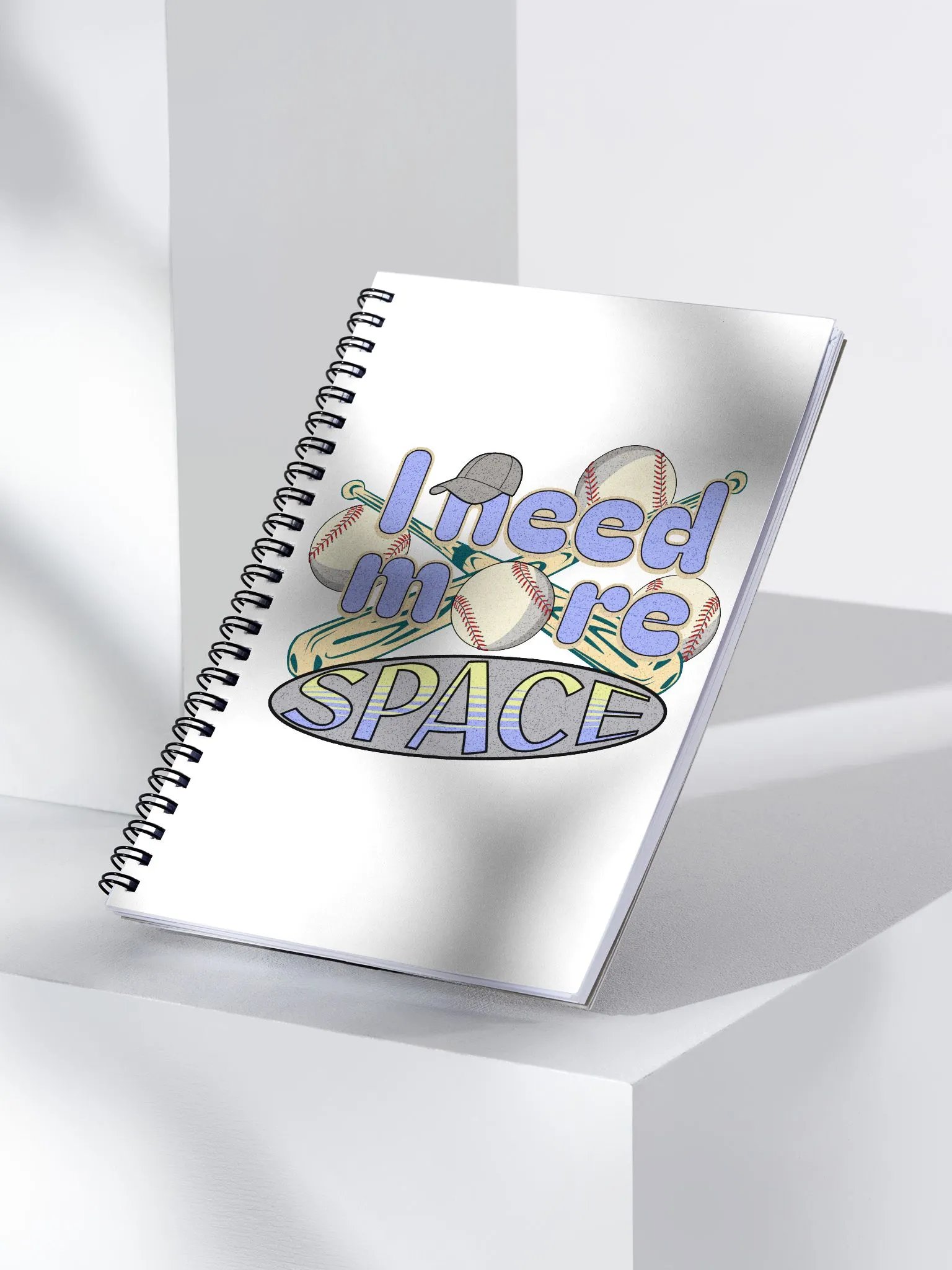I Need More Space Baseball Dreams Spiral Notebook product image (2)
