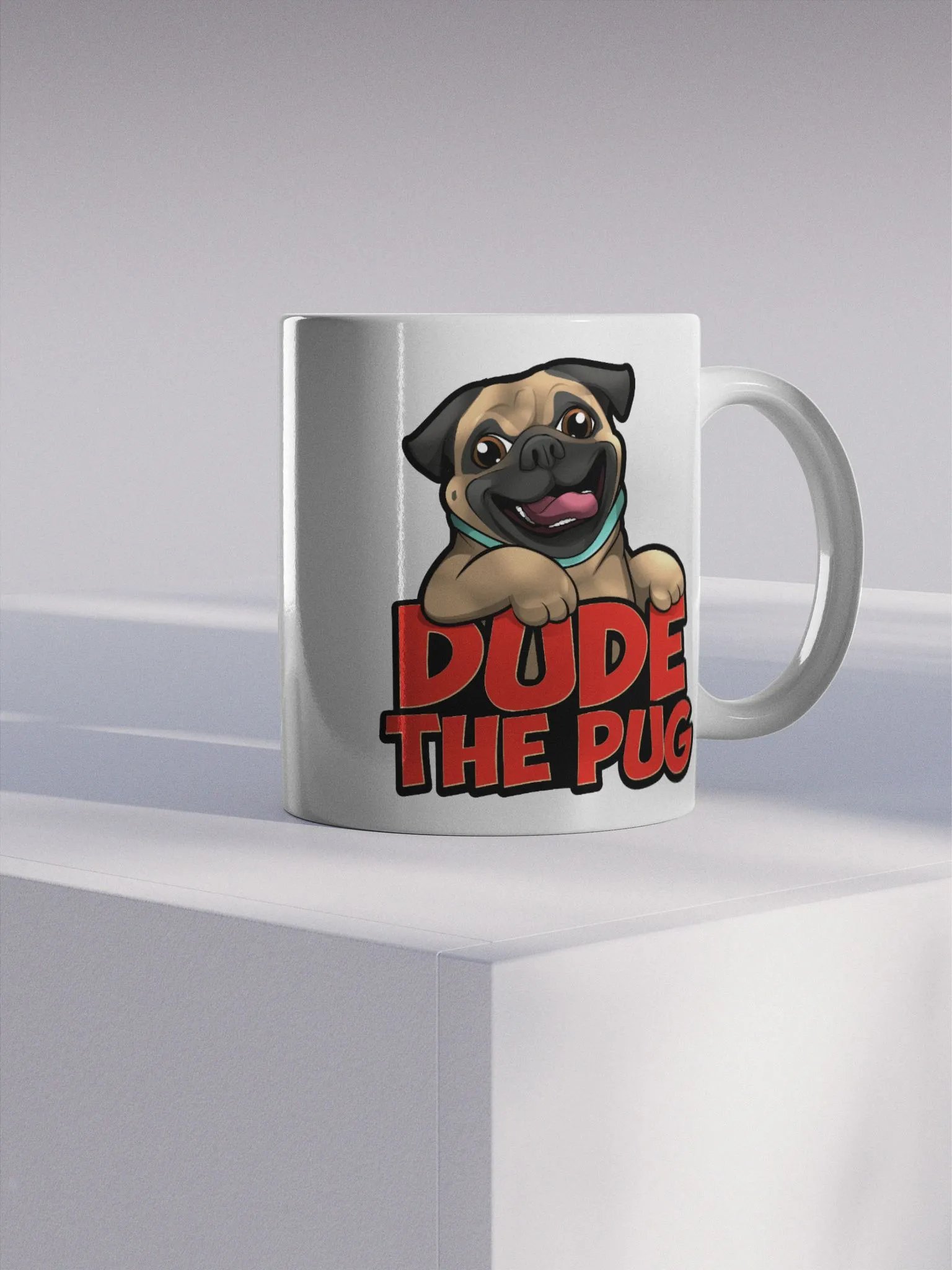 Dude the Pug Mug (Right Hand) product image (1)