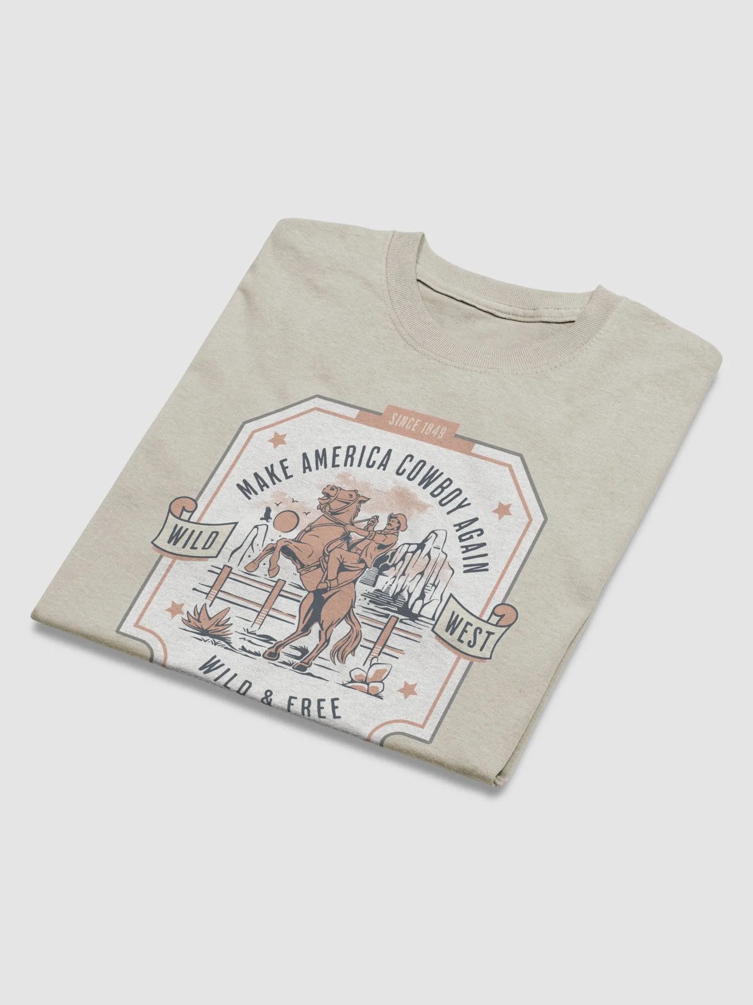 Cowboy Wild West Heavyweight T-shirt product image (28)