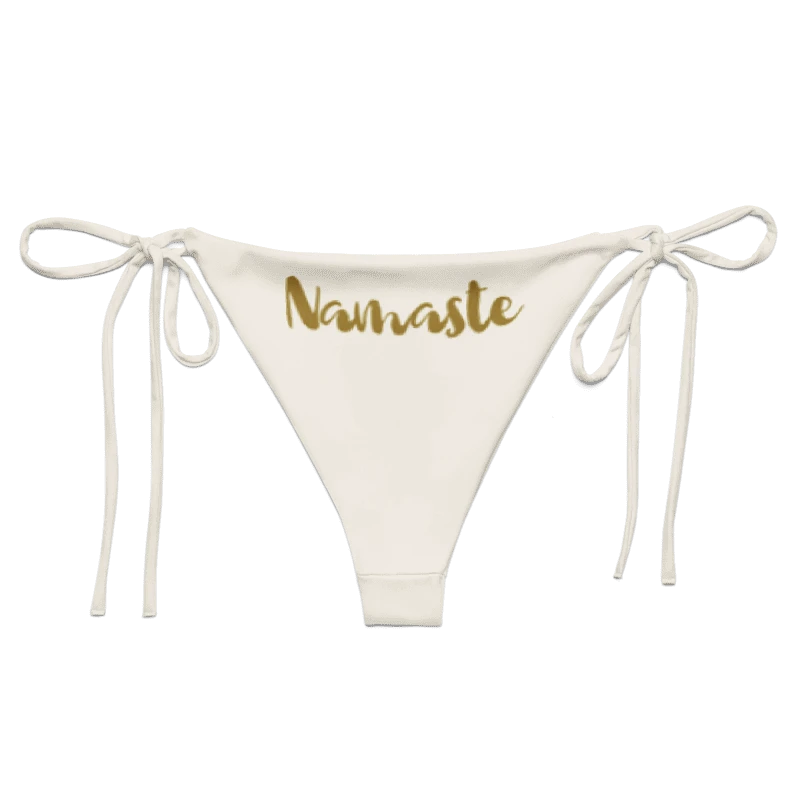 Namaste Cream and Gold String Bikini Bottom product image (1)