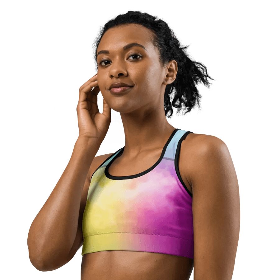 Blur cloud rainbow Design Sports Bra - V3 product image (7)