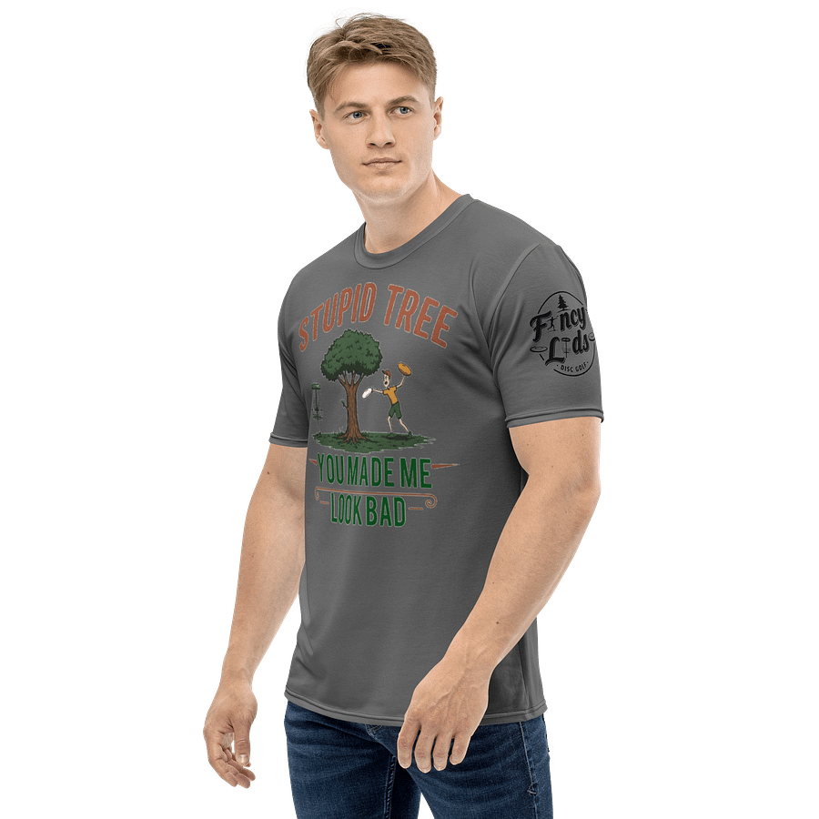 Fancy Lads Men's Grey T-Shirt "Stupid Tree You Made Me Look Bad" product image (3)