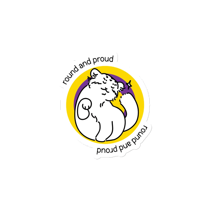 Round and Proud Manul Intersex Version - Magnet product image (2)