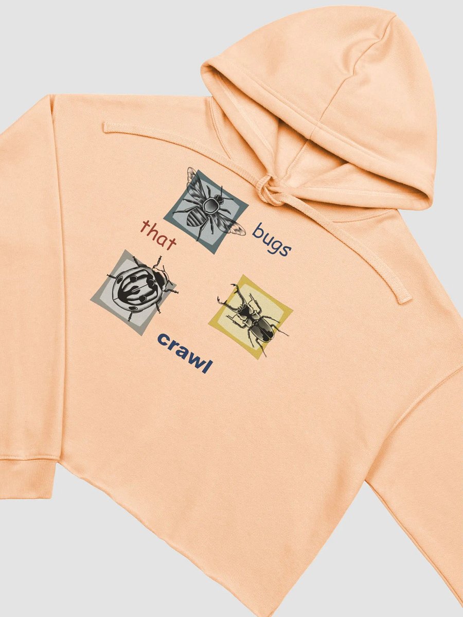 bugs that crawl fleece crop hoodie product image (4)