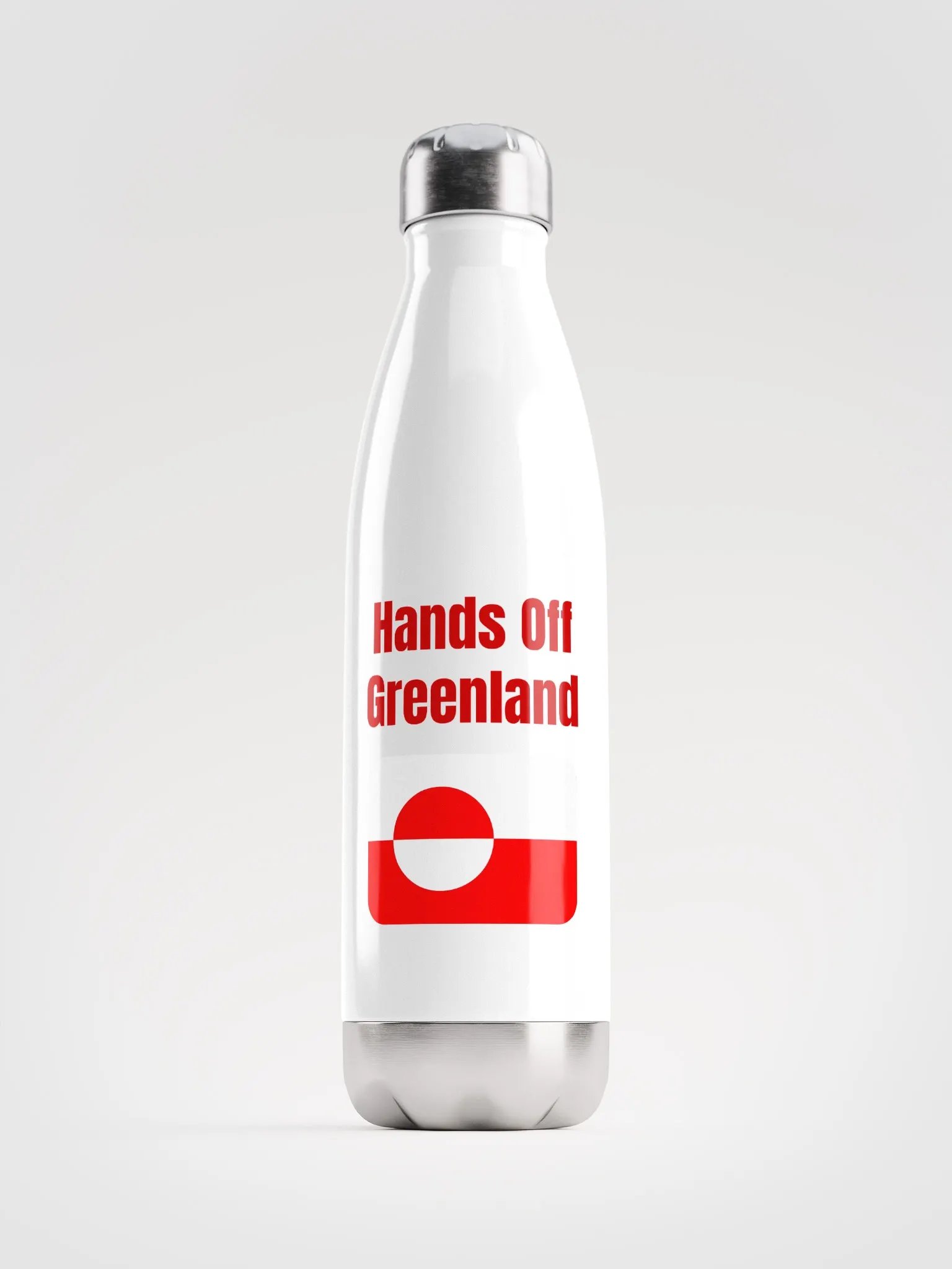 Greenlandic Flag Stainless Steel Water Bottle product image (1)