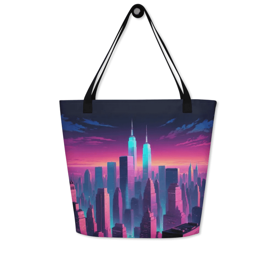 Vaporwave New York City All Over Print Tote Bag product image (9)