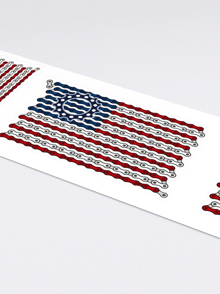 USA Betsy Ross Bike Chain Flag Stickers, Mixed Size 4 Pack product image (2)