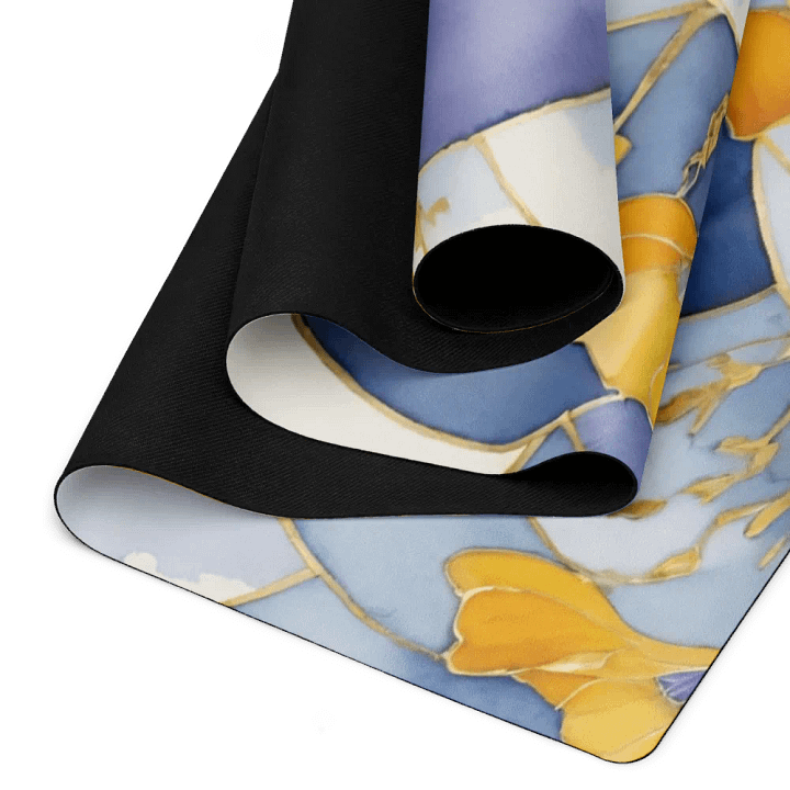 Floral Sky Stained Glass Yoga Mat product image (2)