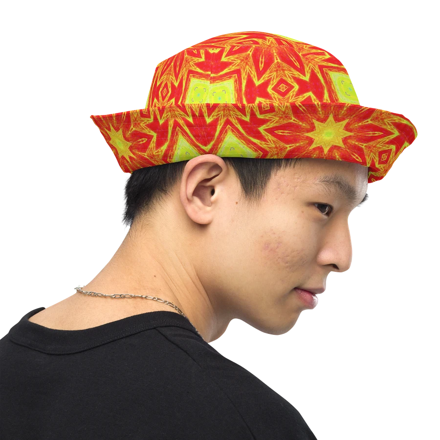 Abstract Repeating Orange Flower Unisex Bucket Hat product image (11)