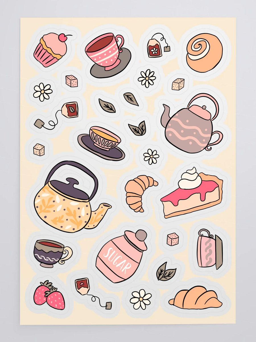Whimsical Tea Party Sticker Sheet product image (4)
