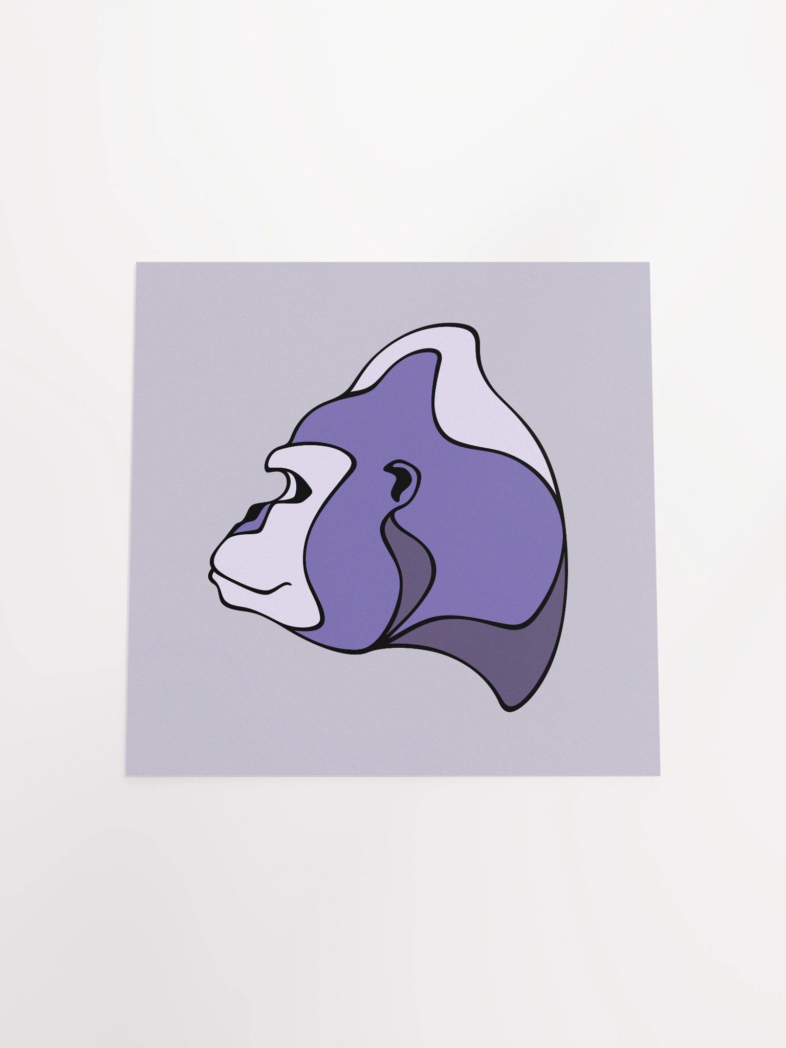 Majestic Gorilla - Square Matte Paper Poster product image (4)