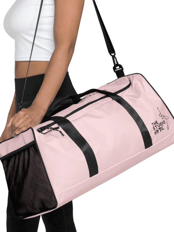 Large Dance Bag | Pale Pink with Black Logo and Quote product image (3)