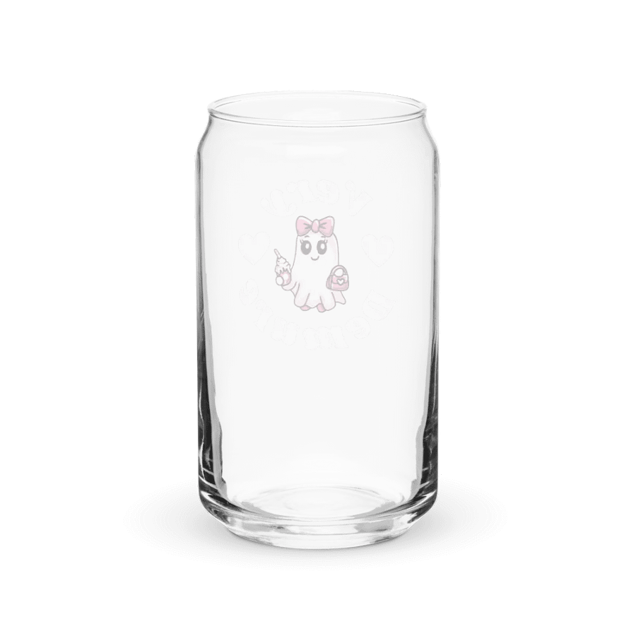 Very Demure Cute Ghost Design 16oz Can-Shaped Drinking Glass product image (8)