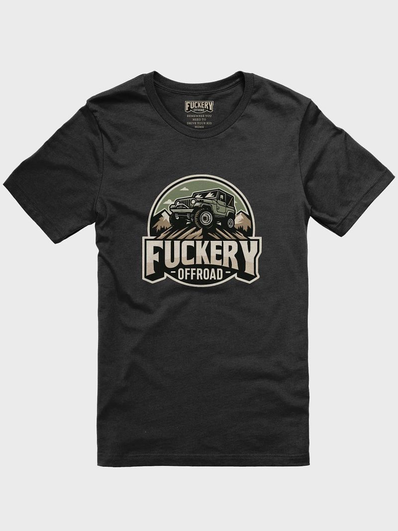 Unisex t-shirt with Fuckery Jeep Logo and Finesse Slogan (Dark colours)