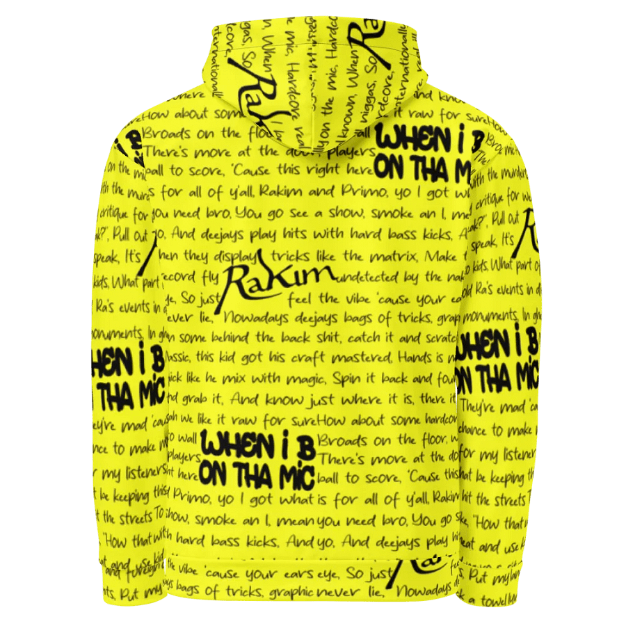 When I B On Tha Mic - Rakim - YELLOW - Unisex Hoodie product image (3)