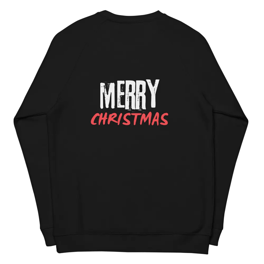 Merry Christmas Organic Comfort Raglan Sweatshirt product image (3)