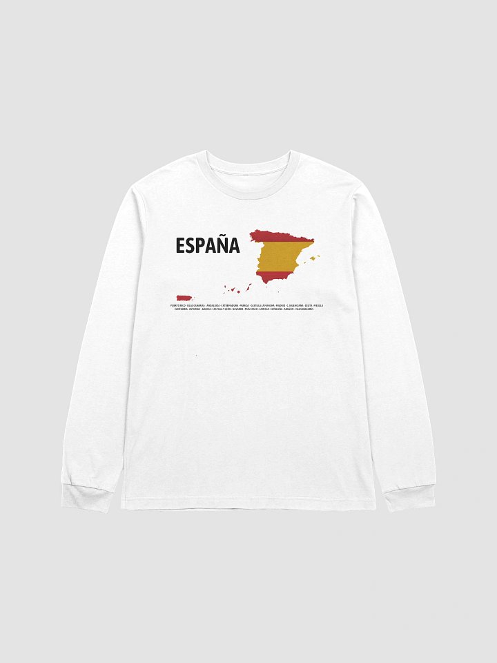 Camiseta manga larga - Mapa de España (incluye Puerto Rico) product image (1)