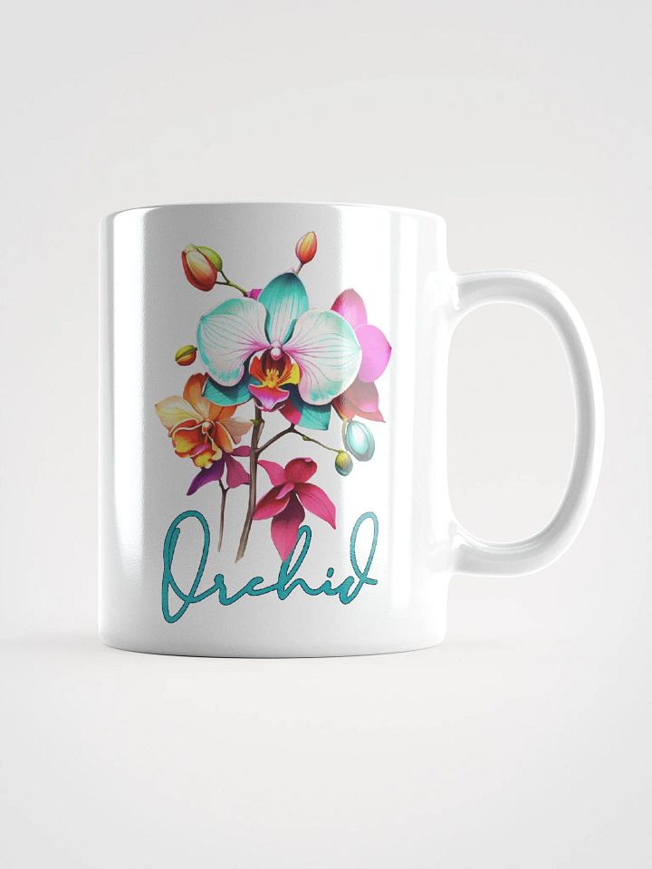 Floral Graphic | White Coffee Mug | Orchid product image (2)