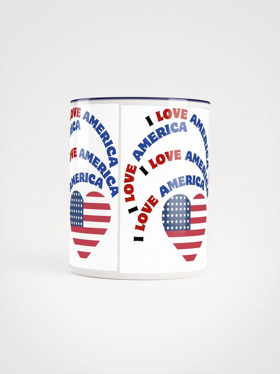 Ceramic Mug with Color Inside, I LOVE AMERICA. product image (5)