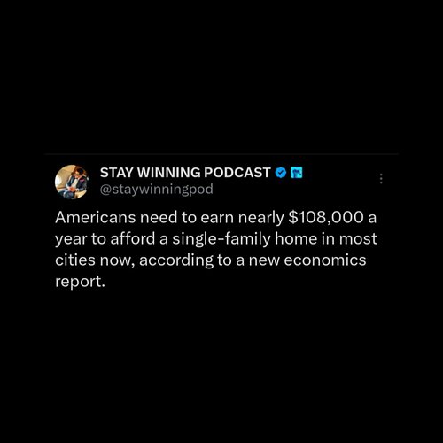 It was $59K five years ago. It was $120K less than a year ago. Heading back in the right direction.

Follow: @staywinningpod ...