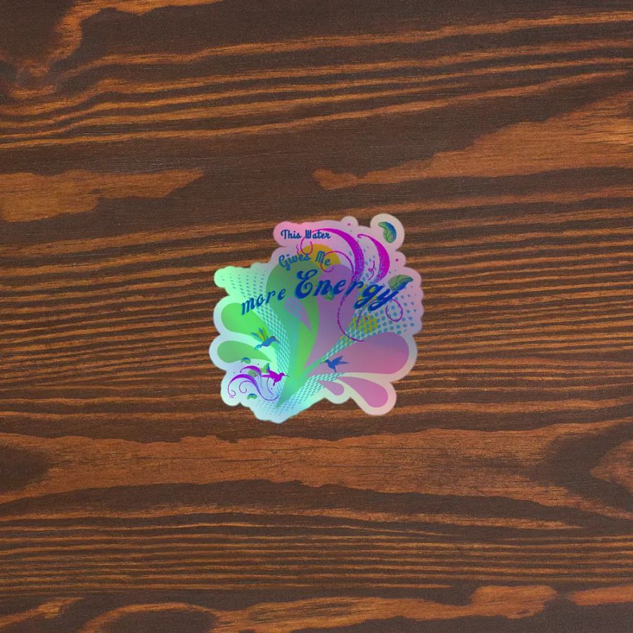 Sticker gives me energy droplets design with hummingbirds product image (5)