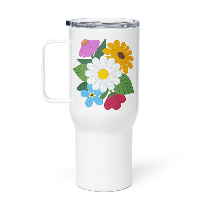 Floral Yarn Travel Mug with Handle product image (1)