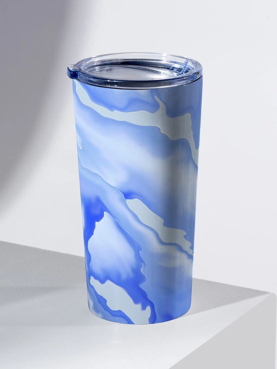 Silky blue Abstract Art on 20oz Stainless Steel Tumbler product image (1)