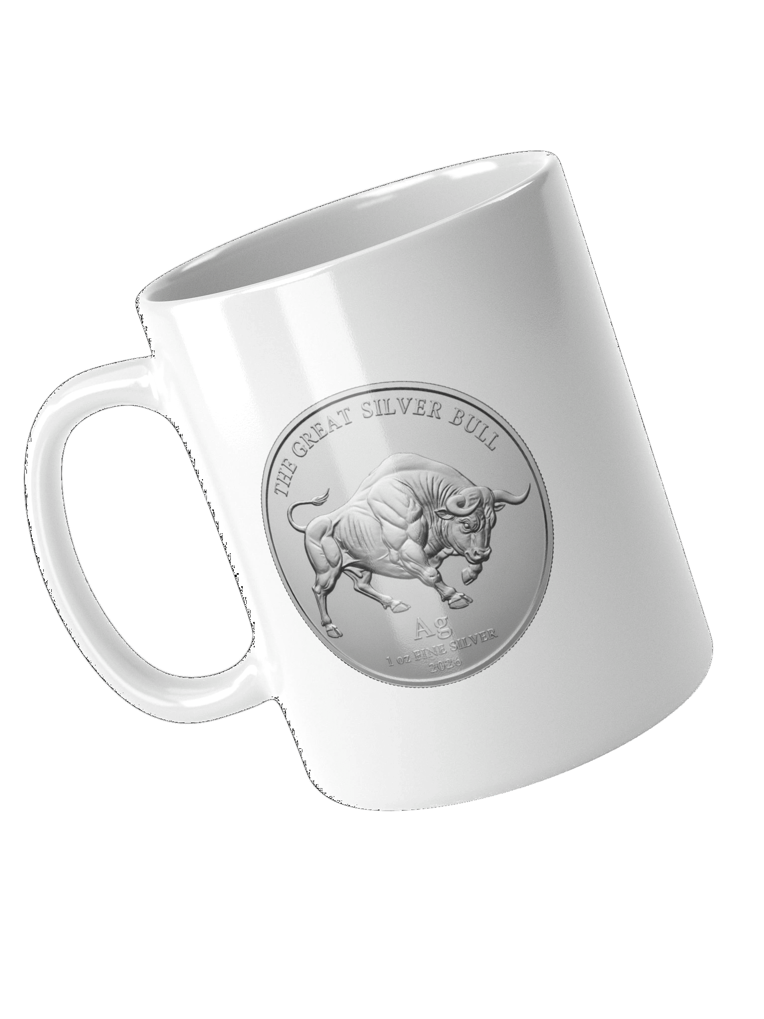 The Great Silver Bull Coin Mug product image (11)