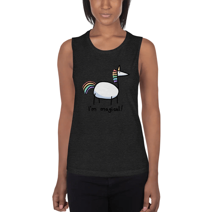 Whimsical Unicorn Muscle Tank product image (1)