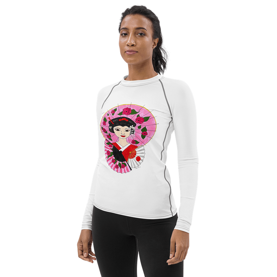 Japanese Geisha (art by Dina R.) - Women's Rash Guard product image (4)