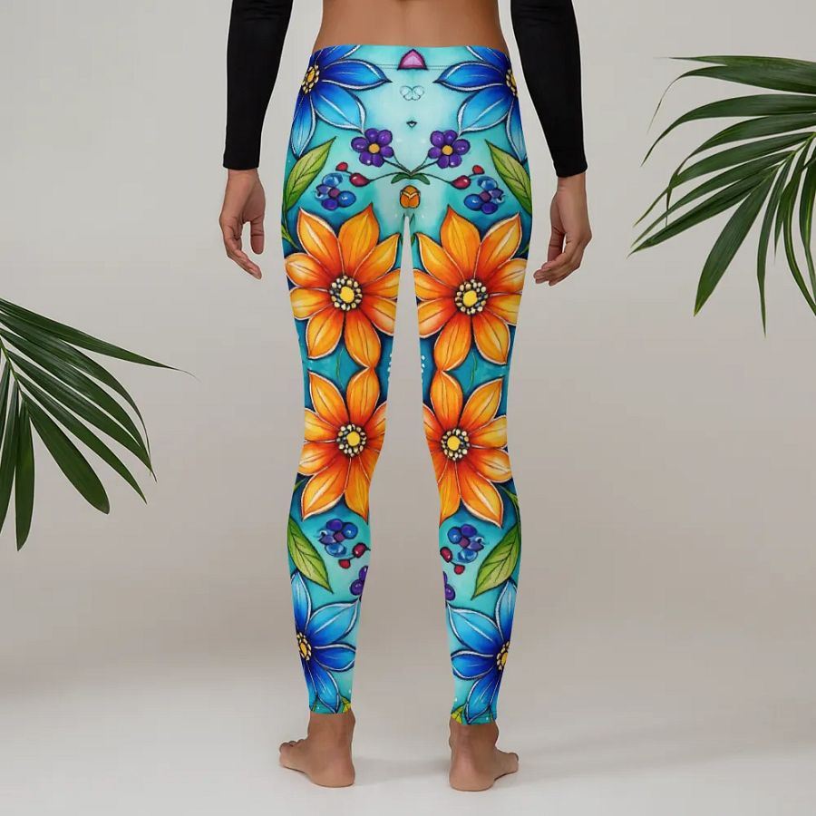 Leggings – Multicolor Floral Print for Vibrant & Stylish Comfort product image (4)