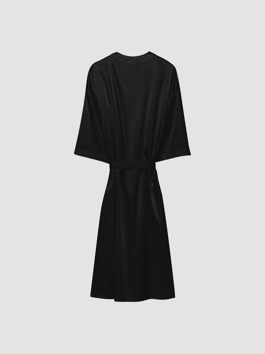 Virgo White on Black Satin Robe product image (2)